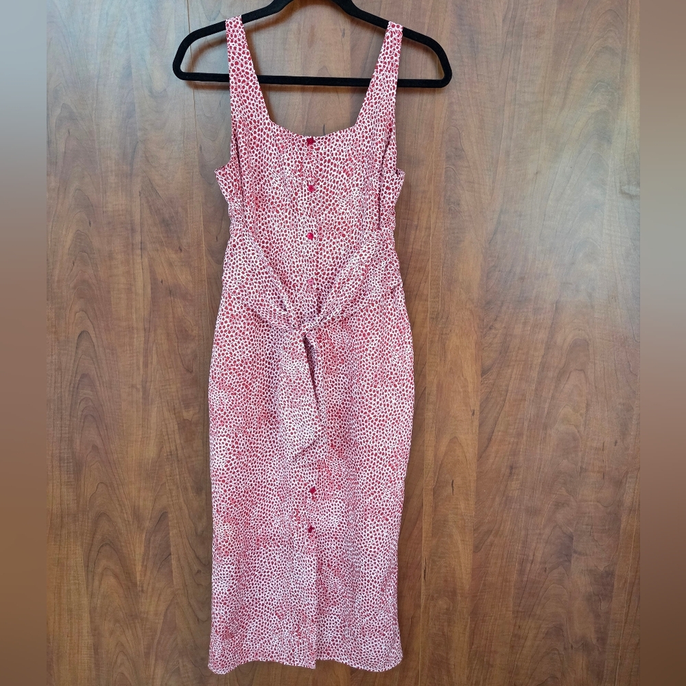 Chelsea28 Red and White Midi Dress